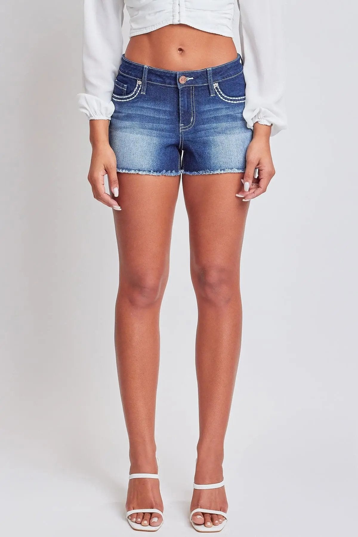 Women's Heavy Stitch Frayed Shorts - Love Salve