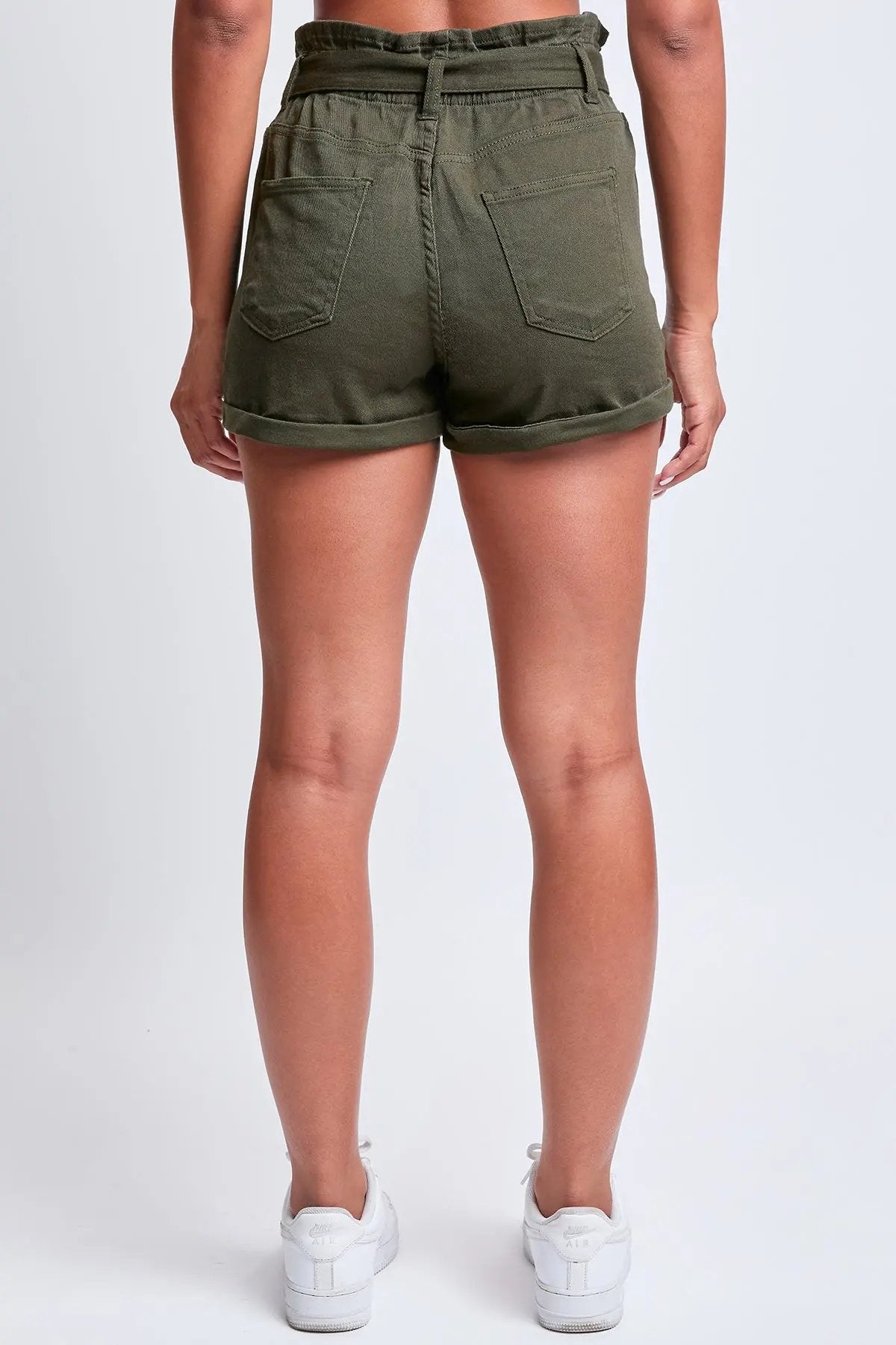 Women's Belted Paperbag Waist Shorts - Love Salve