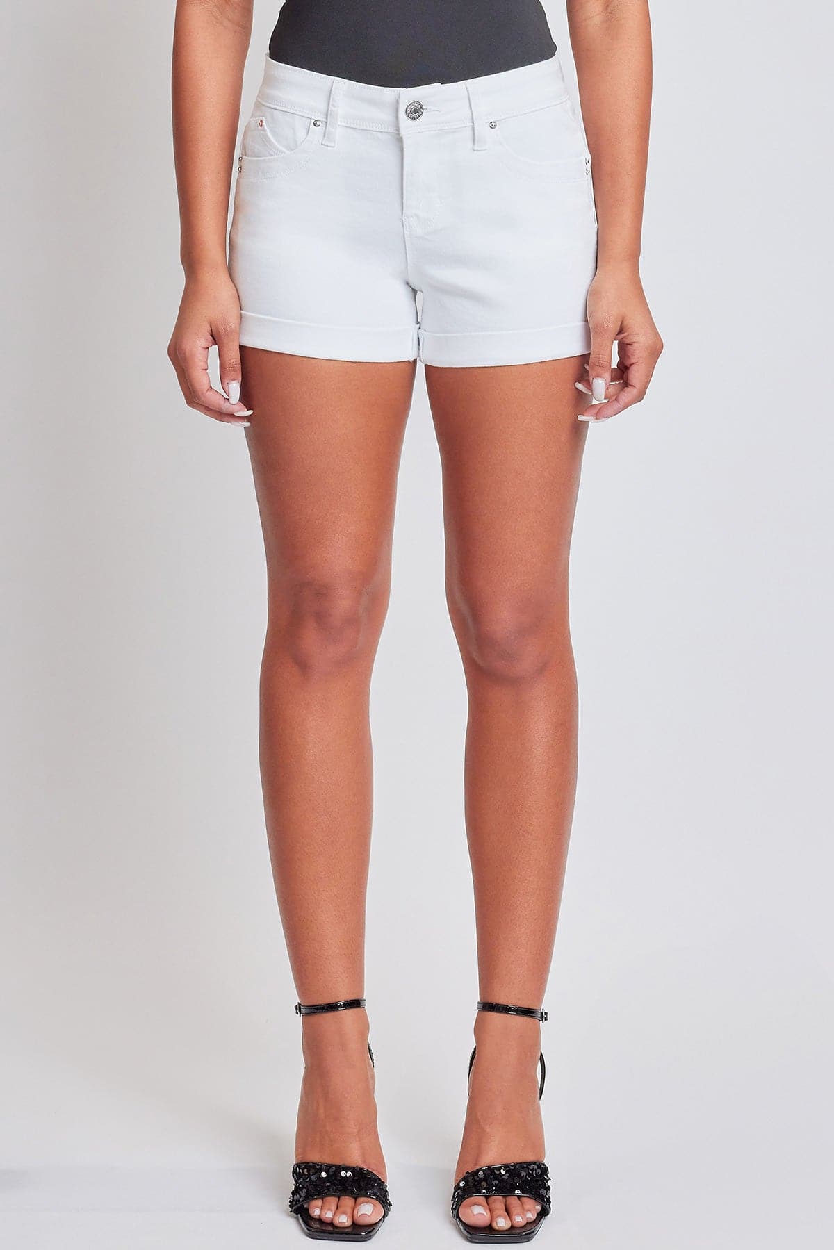 Women's WannaBettaButt Cuffed Denim Shorts YMI JEANS