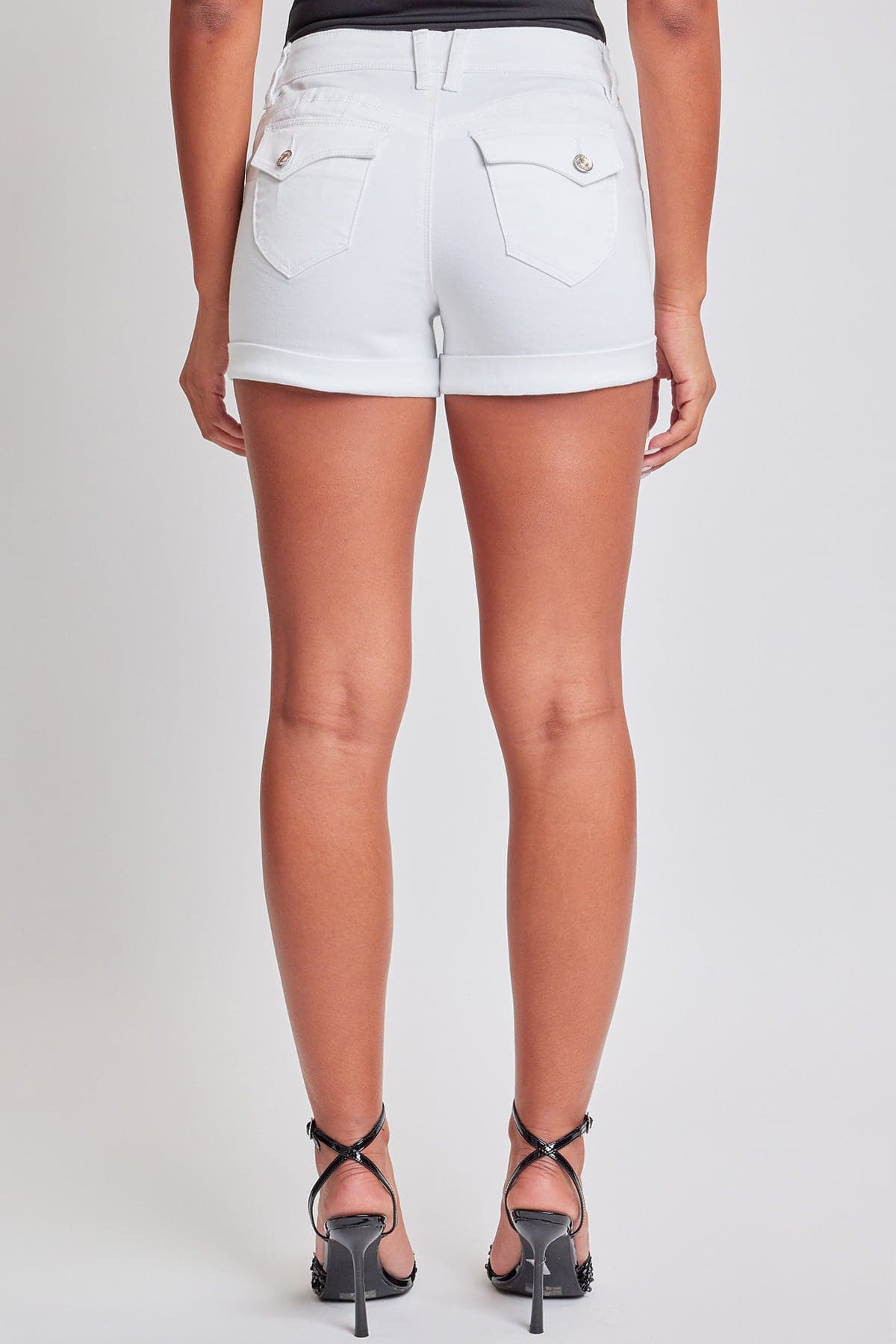 Women's WannaBettaButt Cuffed Denim Shorts YMI JEANS