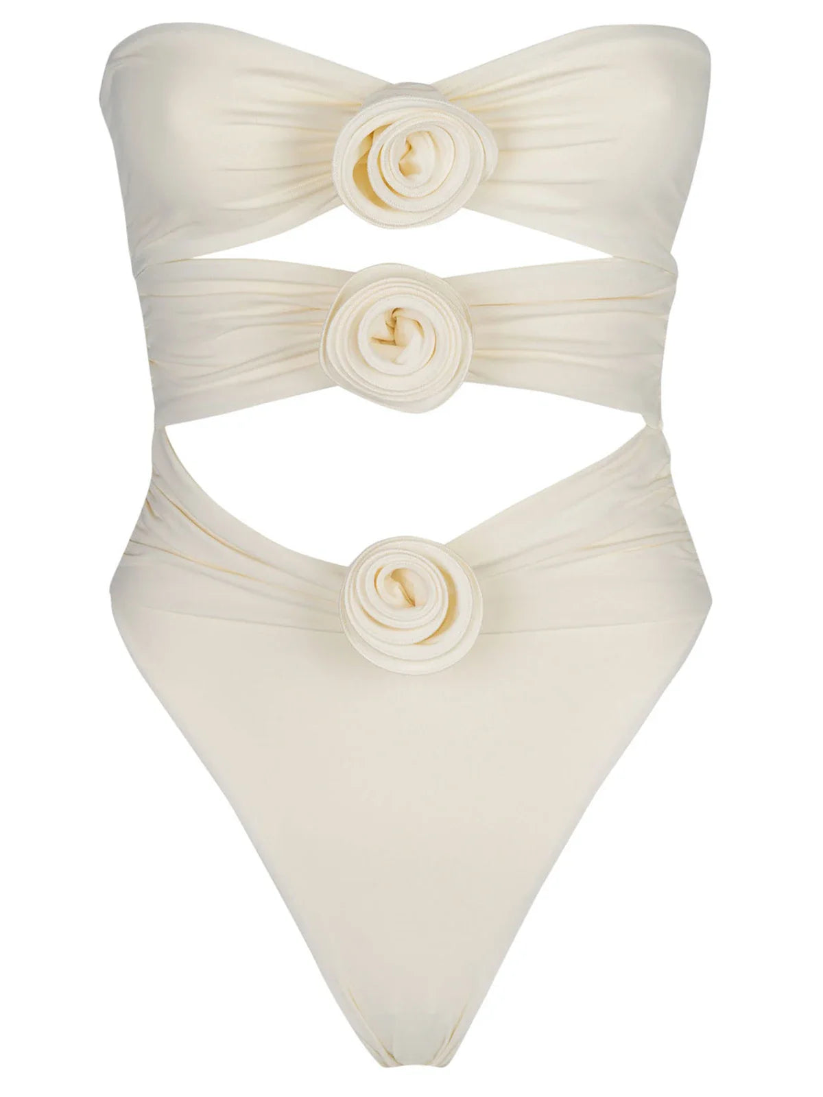 Oceana One Piece Swimsuit in White and Pink for Women - Love Salve 