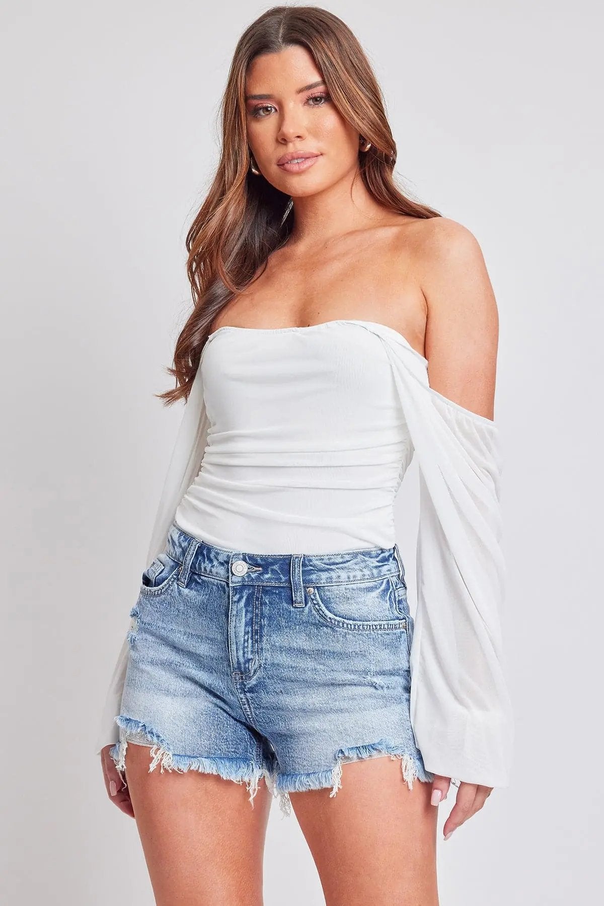 Women's Luxe Summer Fray Hem Shorts - Love Salve