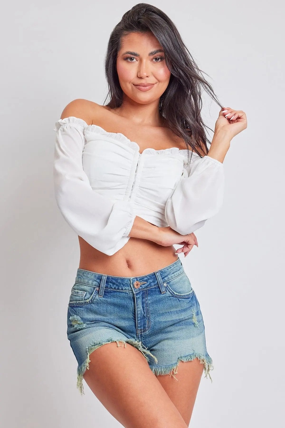 Women's Luxe Summer Fray Hem Shorts - Love Salve