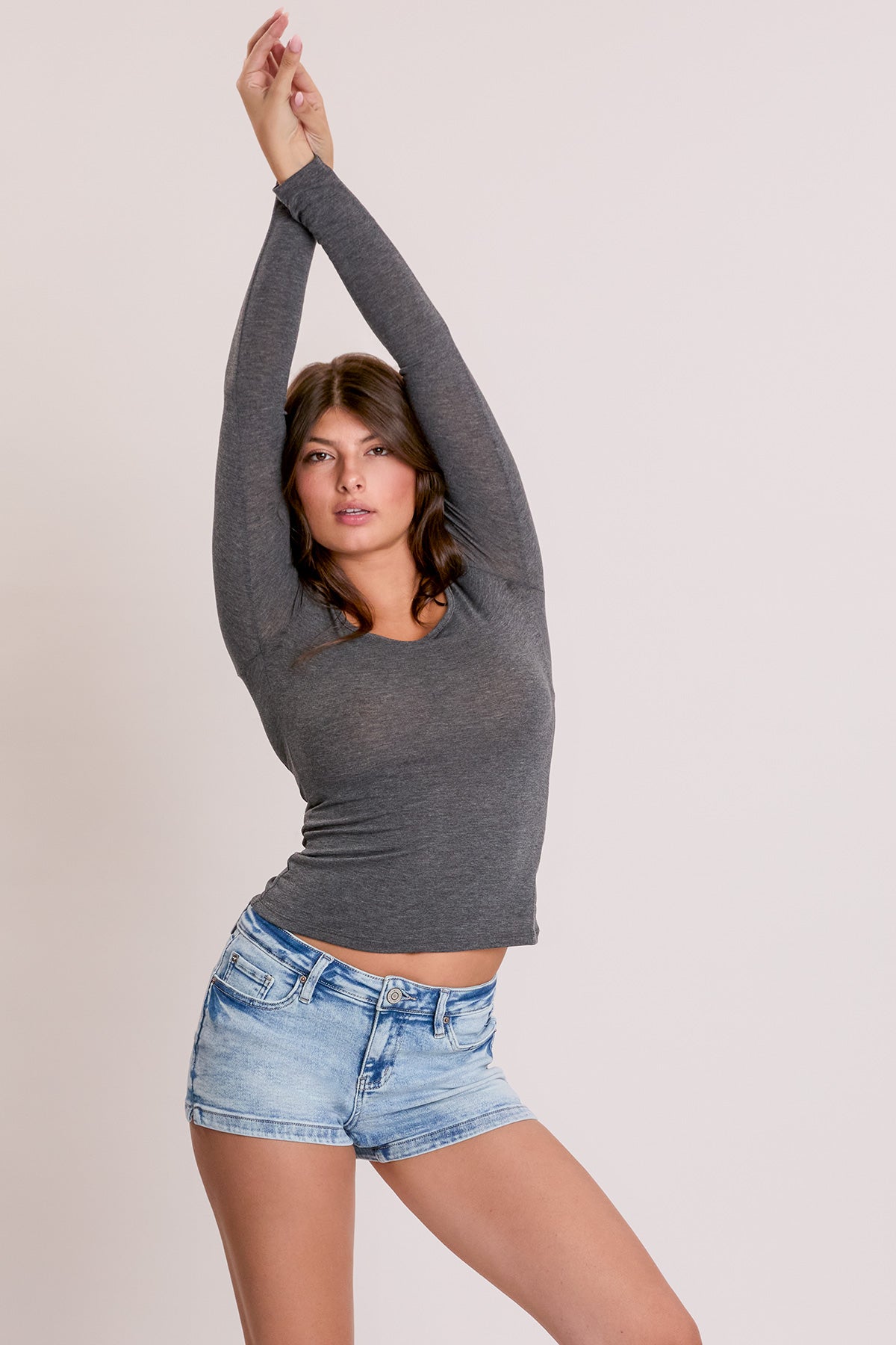 Women's Luxe Low Rise Heart Shape Pocket Shorts YMI JEANS