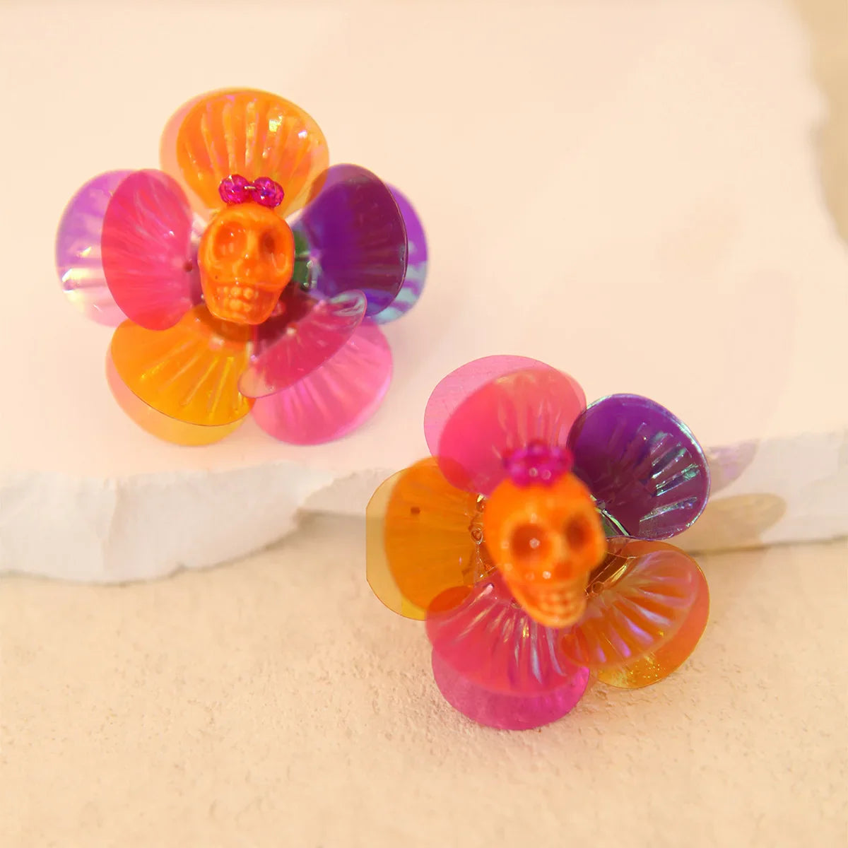 Colorful Shiny Large Shell Earrings for Bold Fashion Style - Love Salve 