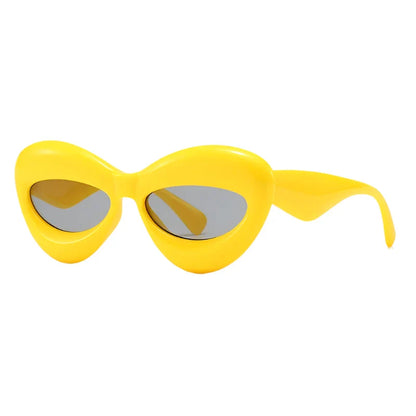 Plush Women Cat Eye Sunglasses for Stylish Protection - Love Salve 