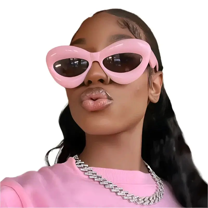 Plush Women Cat Eye Sunglasses for Stylish Protection - Love Salve 