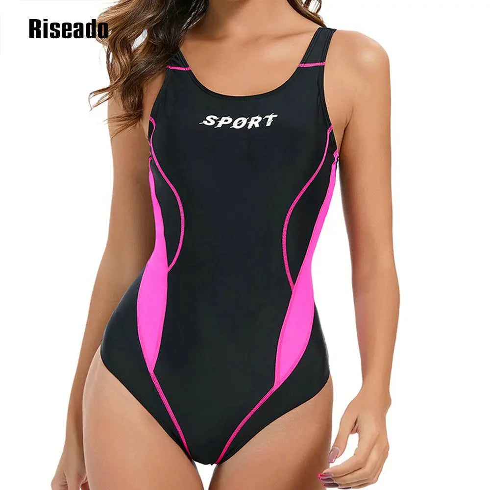 2024 Women's Sleeveless One-Piece Monokini Swimwear - Riseado Maillot De Bain for Swimming