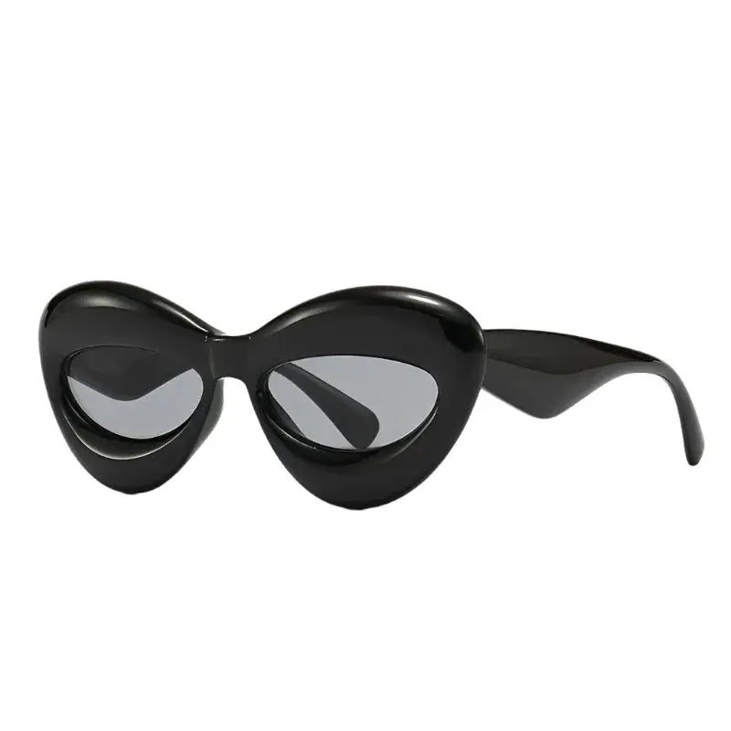Plush Women Cat Eye Sunglasses for Stylish Protection - Love Salve 
