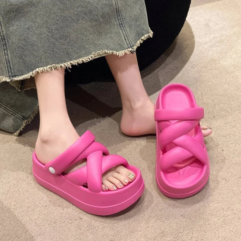 Thick Sole Heightened Comfortable Women's Sandals for Summer - Love Salve 