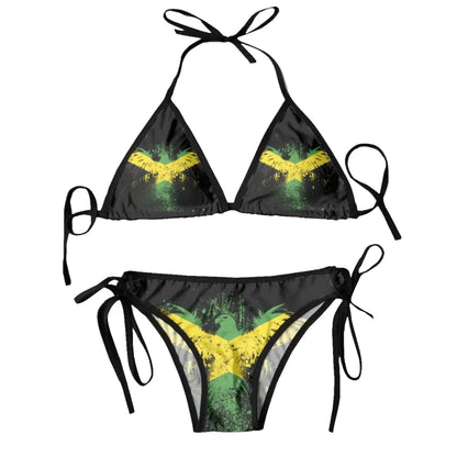 Jamaican Flag Two Piece Swimsuit for Confident Women