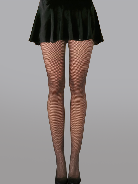 Heart Pattern Fishnet Tights With Back Heart Decoration Hello.LA.Girl