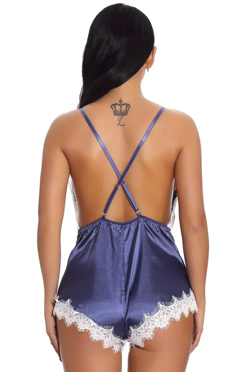 Satin Romper 3wishes.com