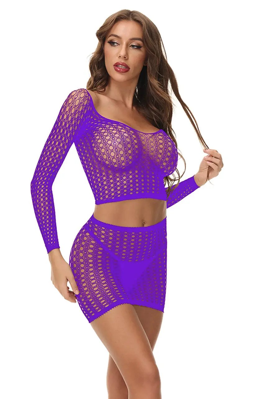 3wishes.com Pothole Crop Top and Skirt - Premium Quality 3wishes.com