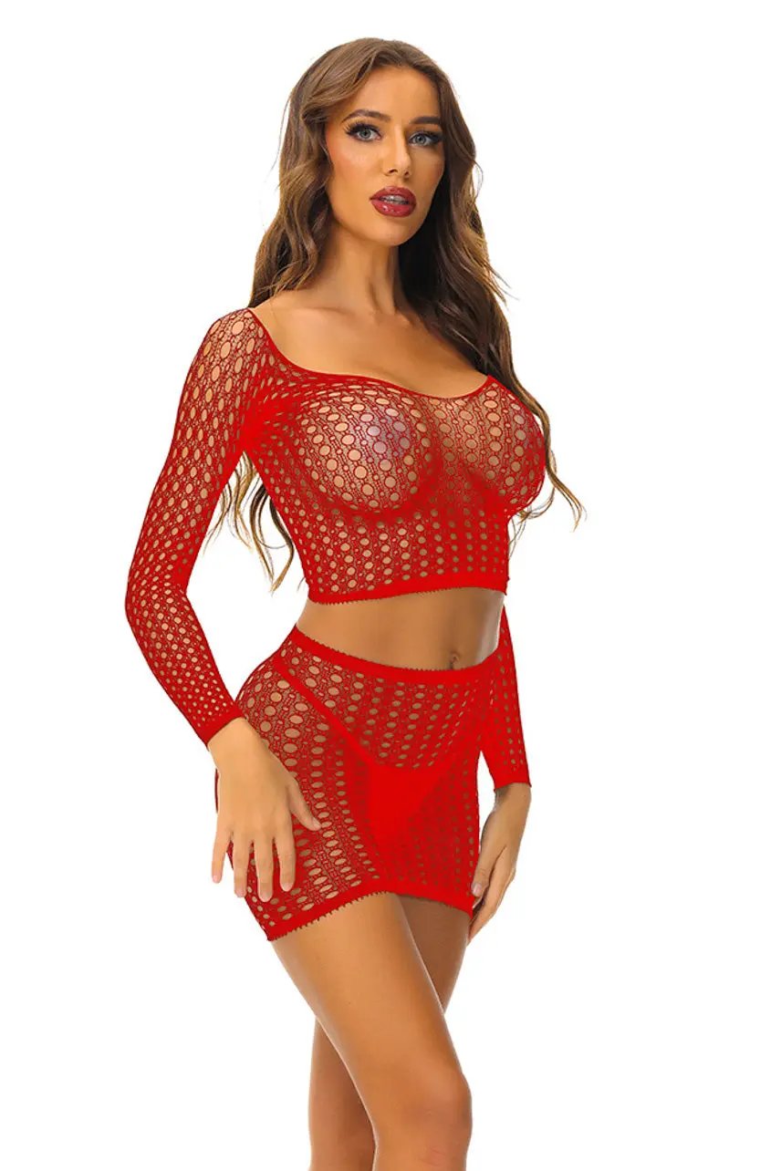 3wishes.com Pothole Crop Top and Skirt - Premium Quality 3wishes.com