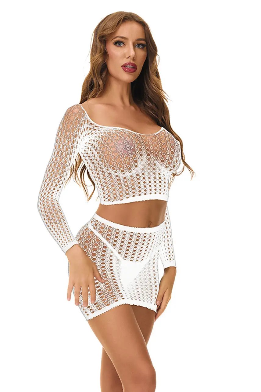 3wishes.com Pothole Crop Top and Skirt - Premium Quality 3wishes.com