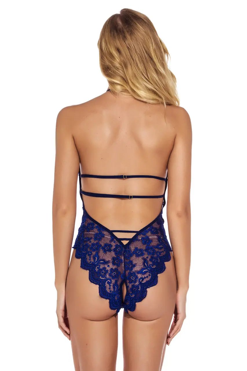 Seductive Scalloped Lace Teddy Lingerie 3wishes.com