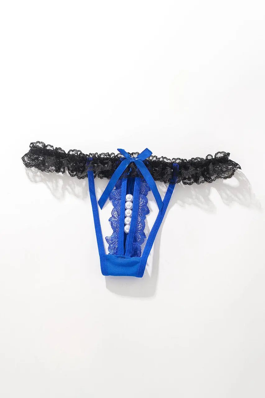 Crotchless ruffle Lace Thong - Love Salve