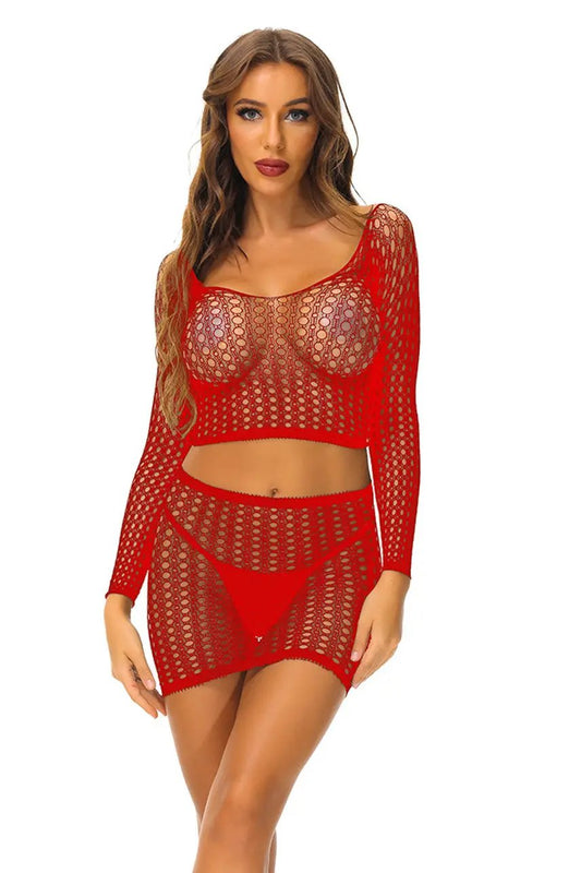 3wishes.com Pothole Crop Top and Skirt - Premium Quality 3wishes.com