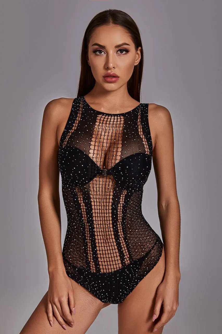 3wishes.com Apparel & Accessories > Lingerie - 3wishes Rhinestone Teddy: Sparkle Now! - Premium Quality 3wishes.com