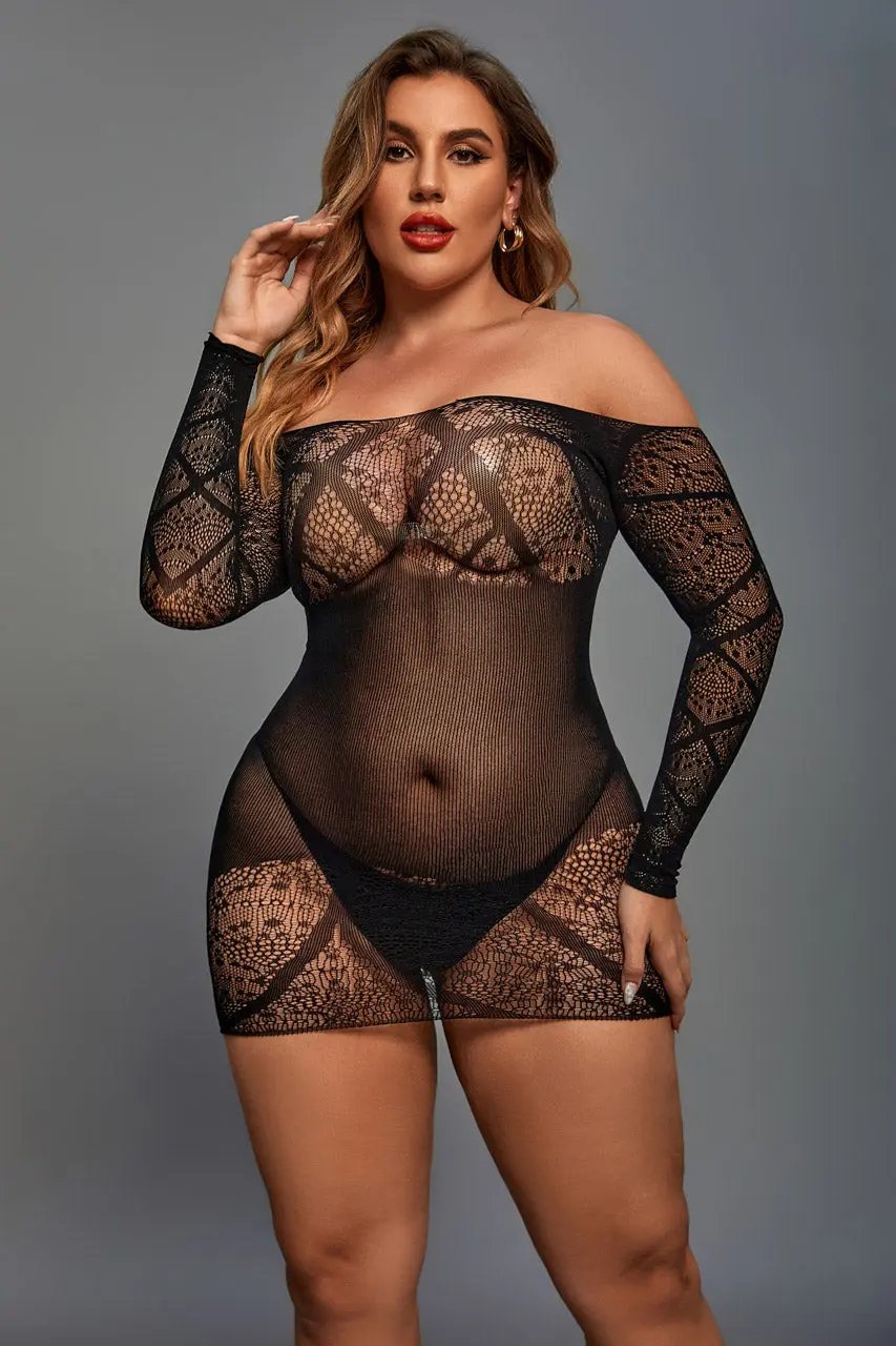 3wishes.com Apparel & Accessories > Lingerie - 3wishes: Seamless Plus Size Chemise - Premium Quality 3wishes.com
