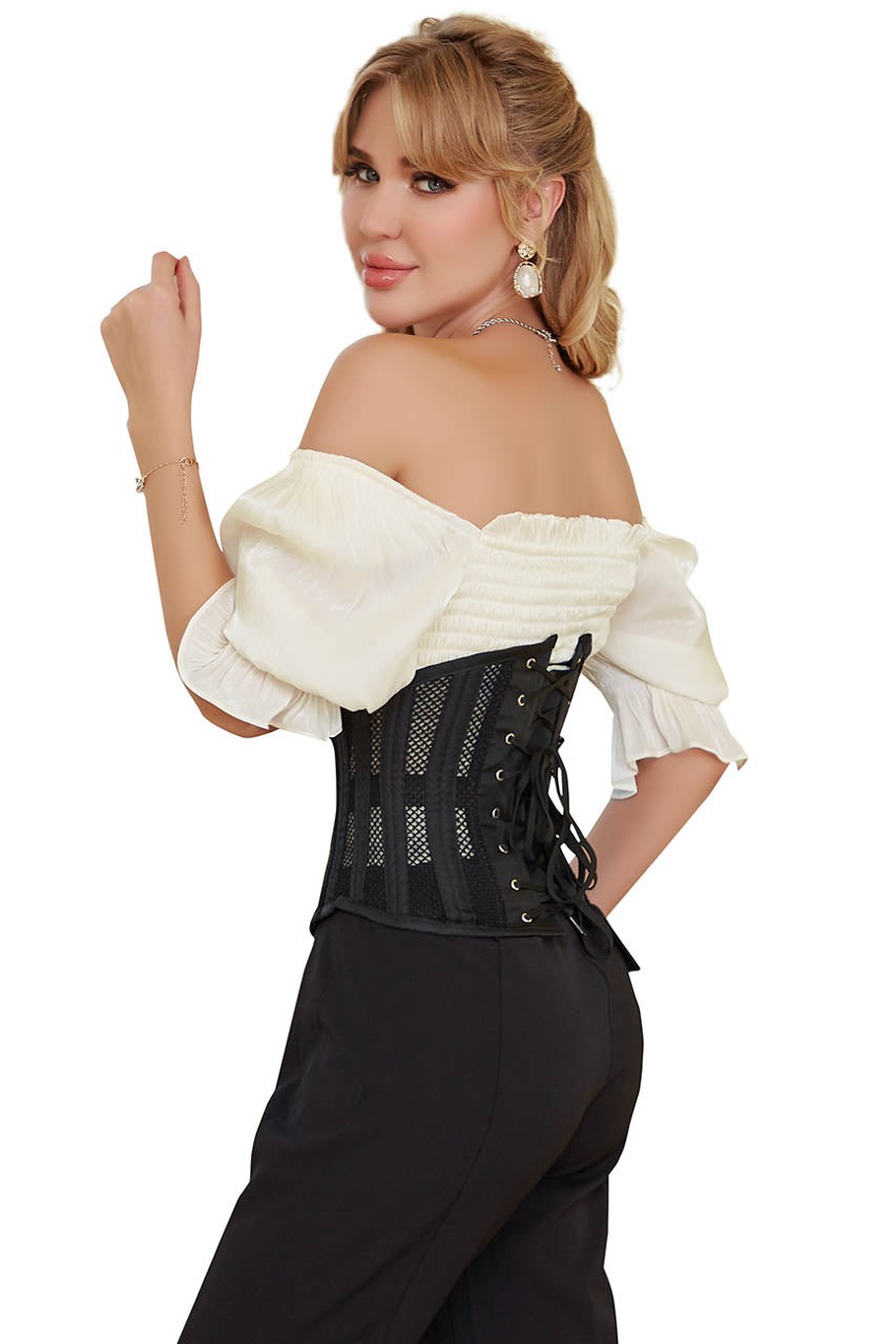 3wishes.com Apparel & Accessories > Clothing > Underwear & Socks > Shapewear - 3wishes Plus Size Corset - Sexy, Adjustable Figure Shaper - Premium Qua
