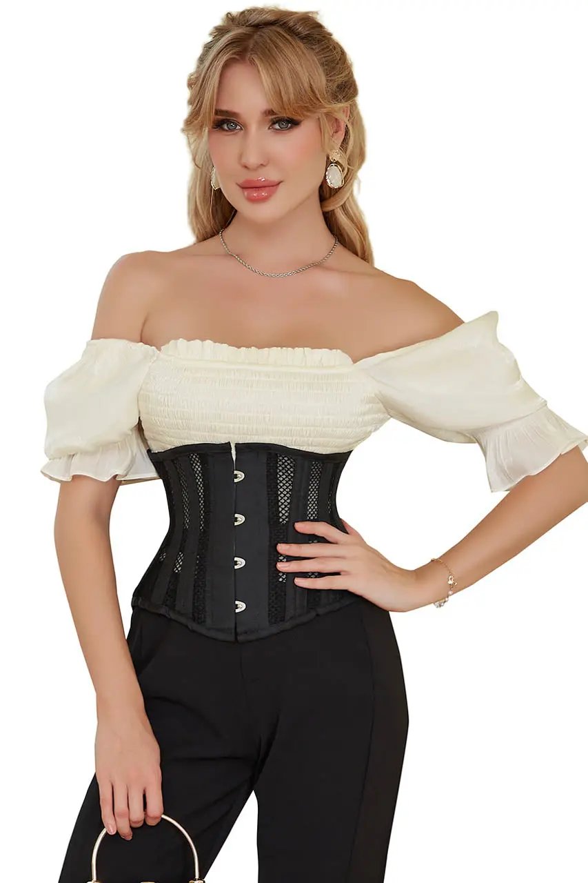 3wishes.com Apparel & Accessories > Clothing > Underwear & Socks > Shapewear - 3wishes Plus Size Corset - Sexy, Adjustable Figure Shaper - Premium Qua - Love Salve