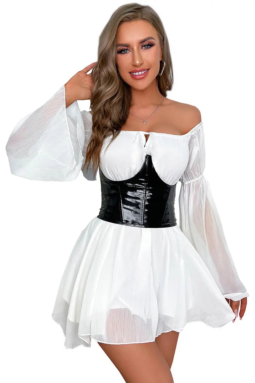 Black Vinyl Waist Cincher 3wishes.com