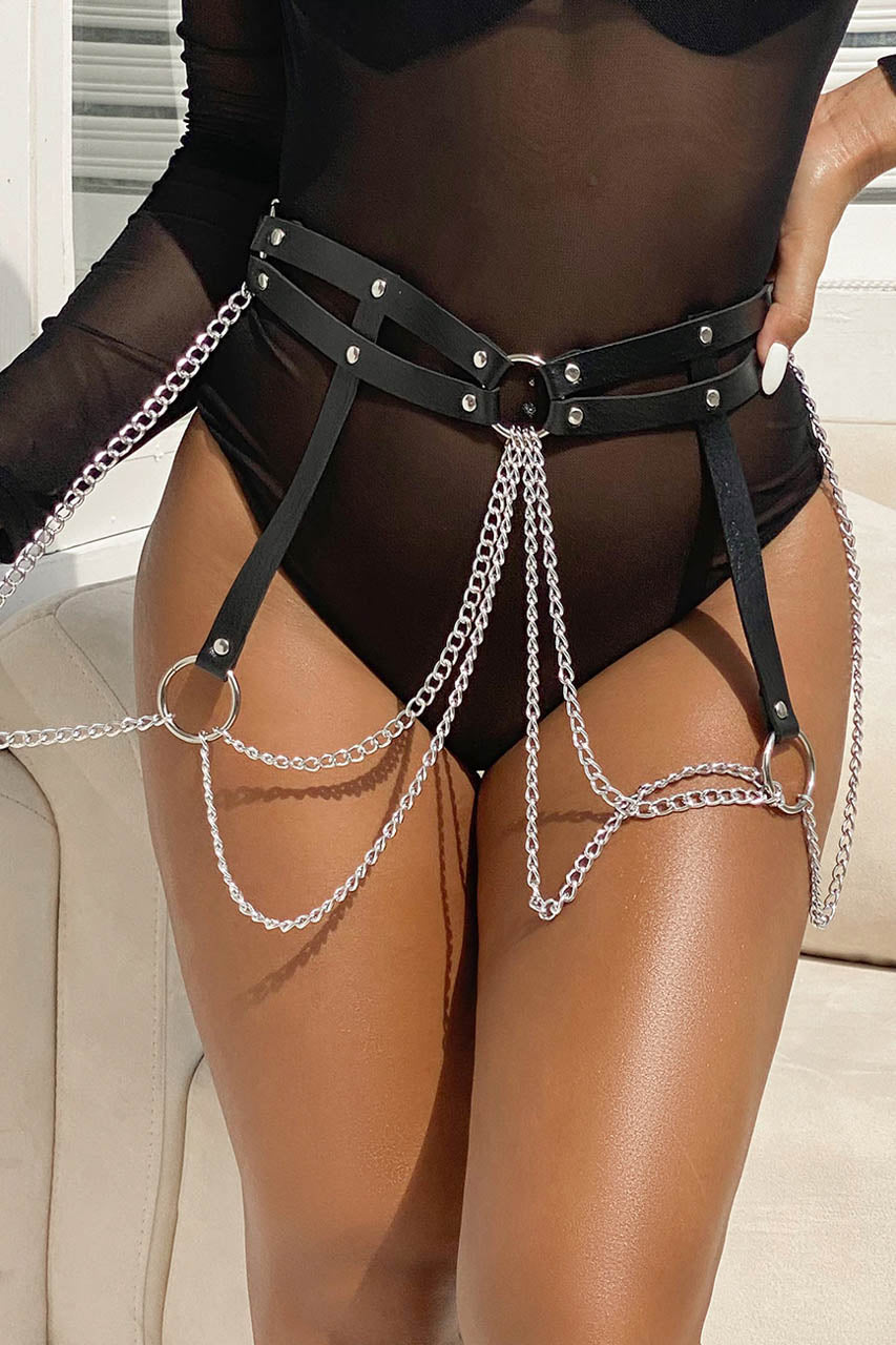 3wishes.com Apparel & Accessories > Clothing - 3wishes Garters - Faux Leather, Stylish & Comfortable - Premium Quality 3wishes.com