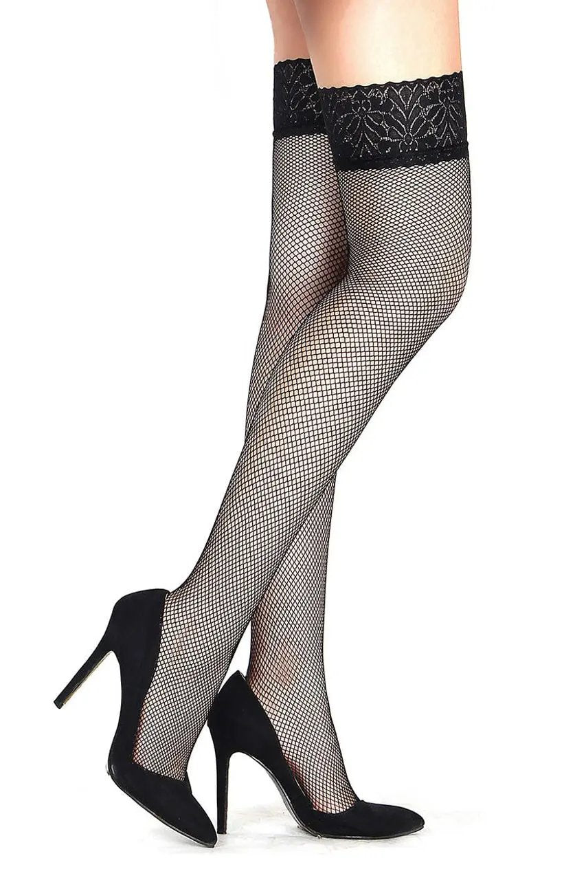 3wishes.com Apparel & Accessories > Lingerie - 3Wishes: Thick Lace Fishnet Stockings - Premium Quality 3wishes.com