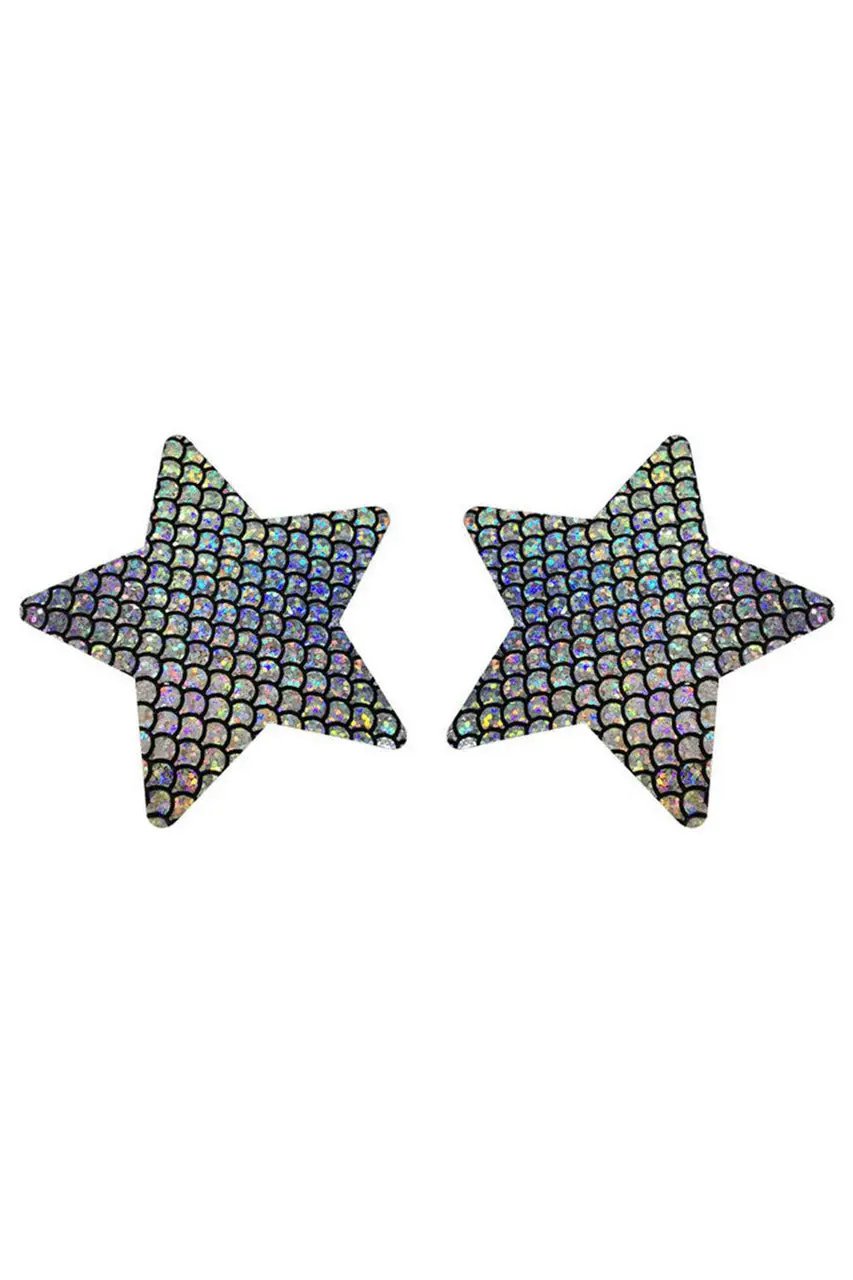 3wishes.com Apparel & Accessories > Lingerie - Mermaid Scale Star Pasties - Premium Quality 3wishes.com
