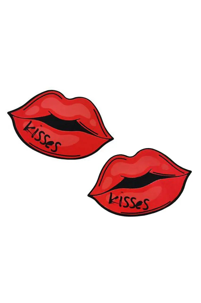 3wishes.com Apparel & Accessories > Lingerie - 3Wishes Red Lip Pasties: Sexy Lingerie - Premium Quality 3wishes.com