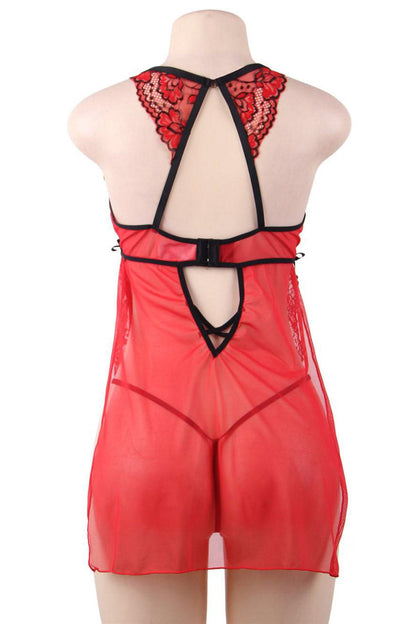 3wishes Rose Babydoll: Sexy Split Cup