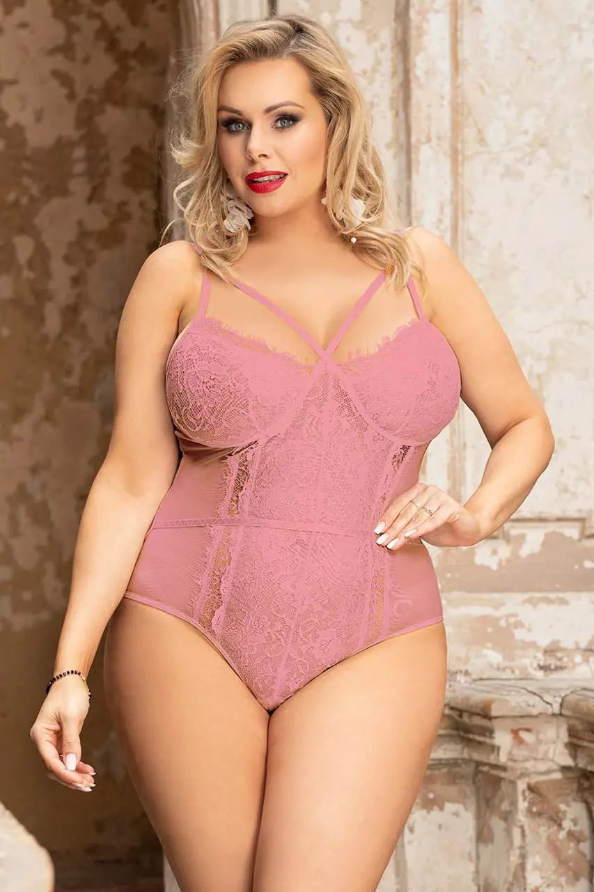 3wishes.com Plus Size Lingerie - Plus Size Midnight Desires Teddy - Premium Quality 3wishes.com