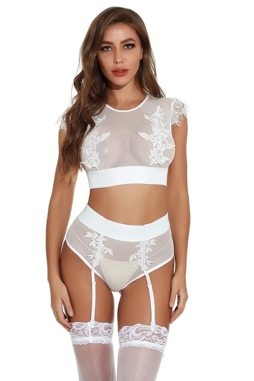 3wishes.com Bra Sets - Embroidered Bra Set - Premium Quality 3wishes.com