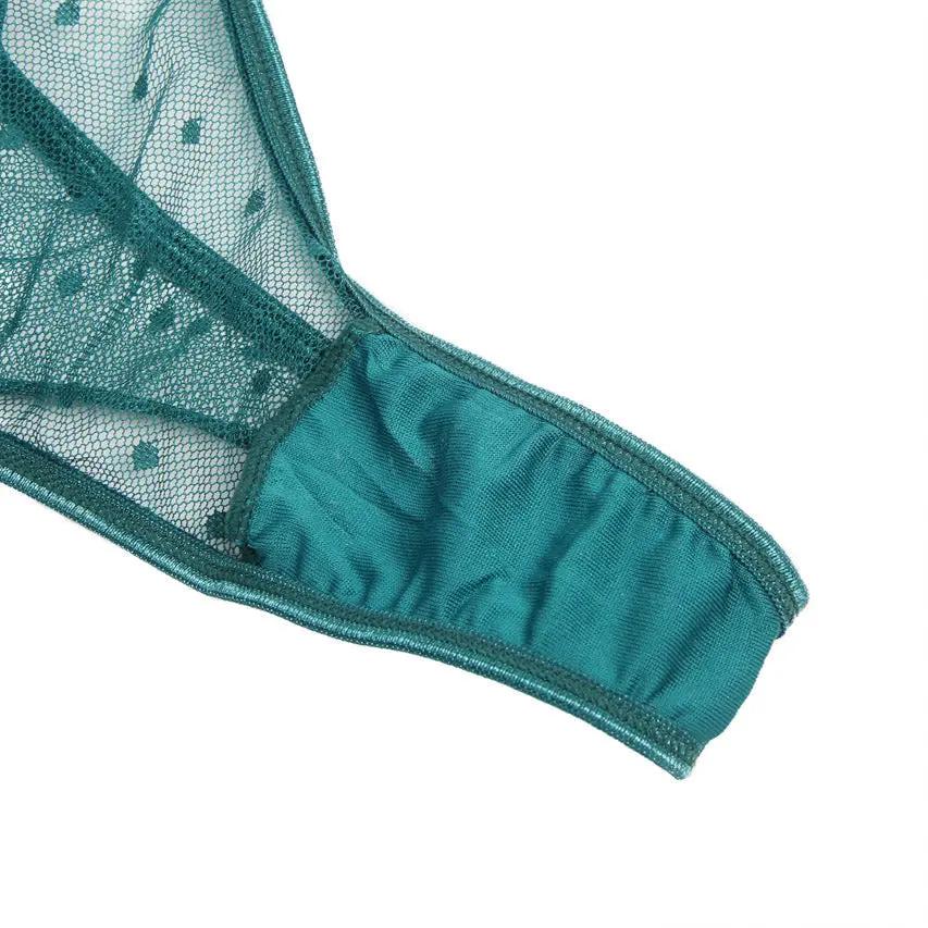 Embroidered Lace Cut Lingerie Teddy 3wishes.com