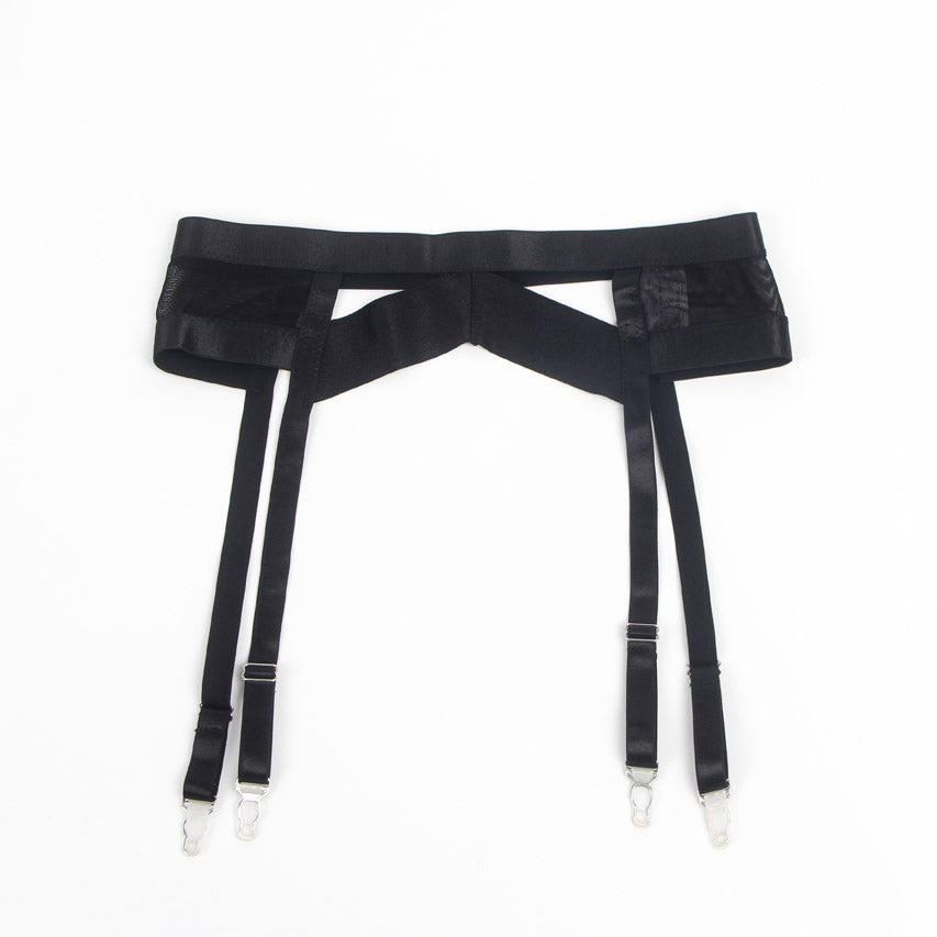 3wishes.com Apparel & Accessories > Lingerie - Bondage Bra and Garterbelt Set - Premium Quality 3wishes.com