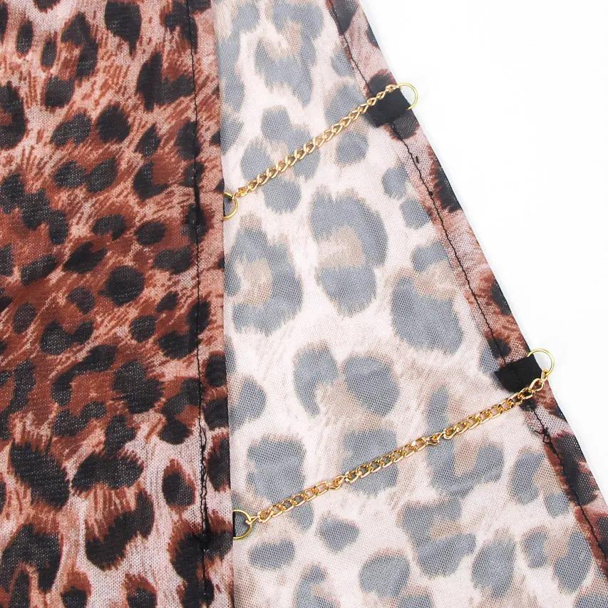 Leopard Print Lingerie Chemise 3wishes.com