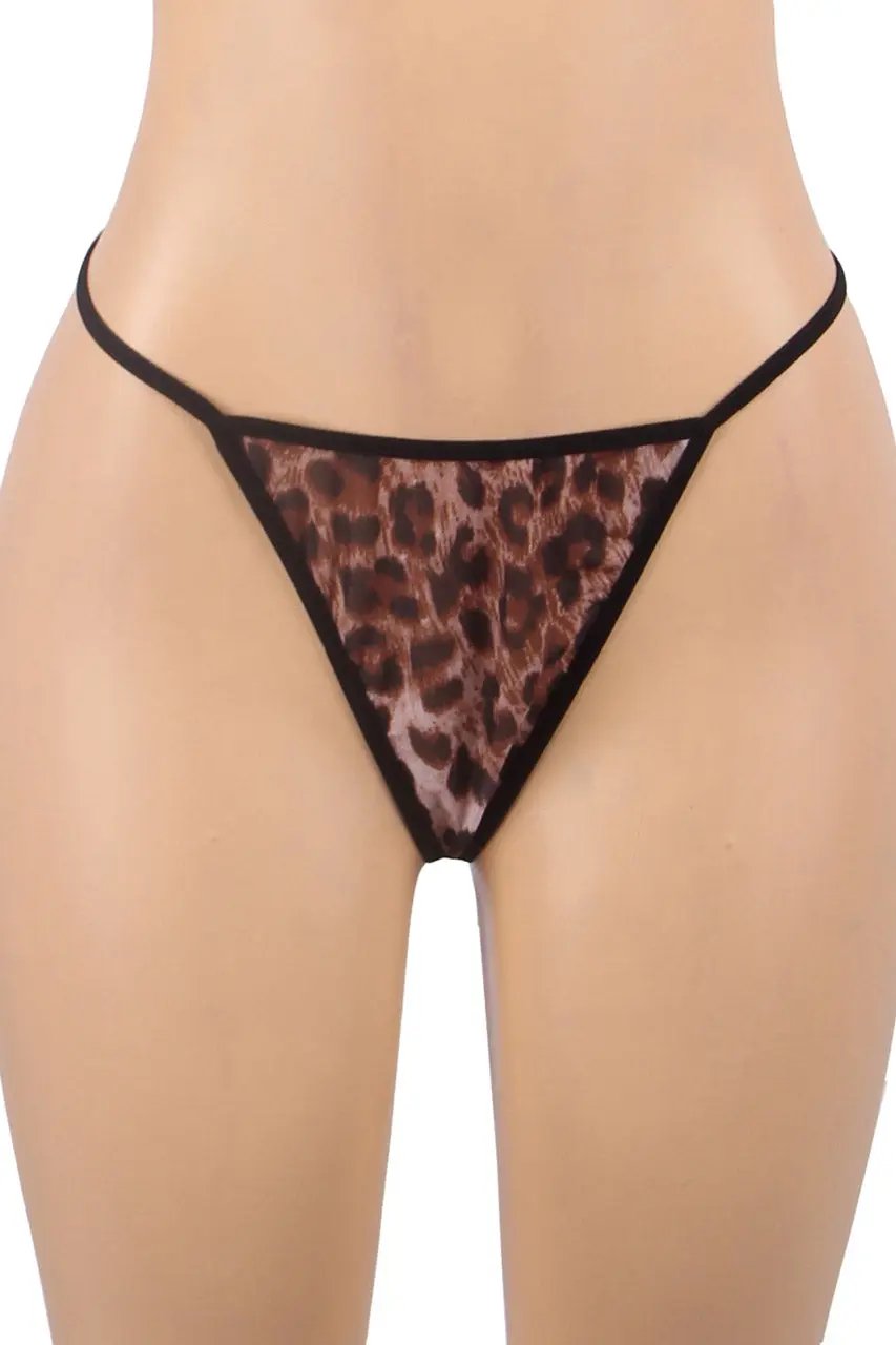 Leopard Print Lingerie Chemise 3wishes.com