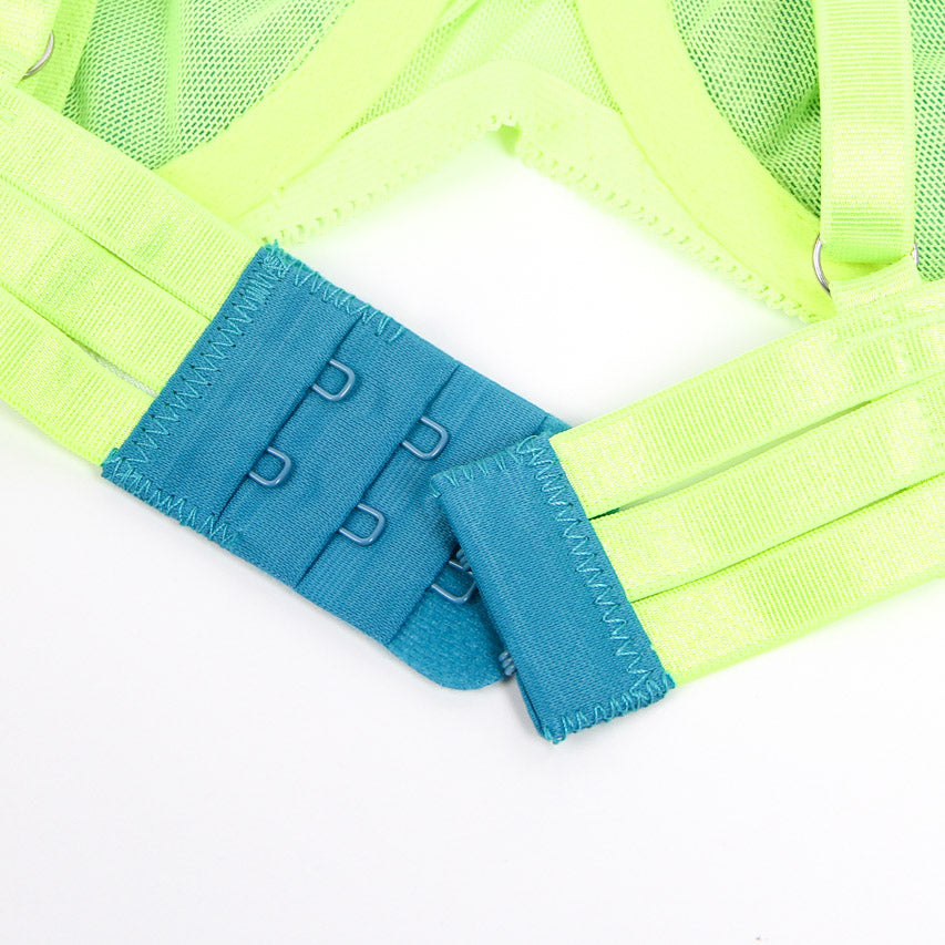 3wishes Neon Lace Bra & Garter Set