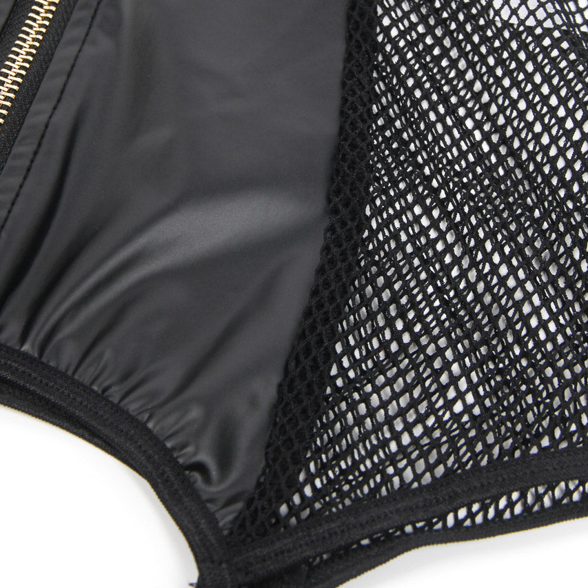 3wishes: Sexy Deep V Faux Leather Chemise