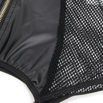 3wishes: Sexy Deep V Faux Leather Chemise