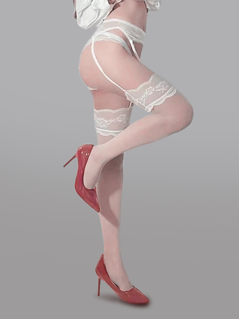Lace Waist Garter Stockings Elegant Sensual Timeless Hello.LA.Girl