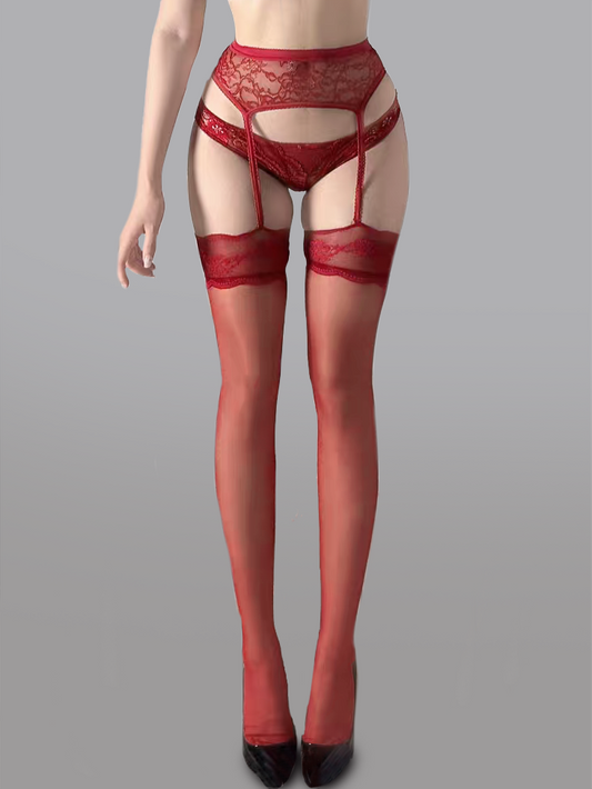 Lace Waist Garter Stockings Elegant Sensual Timeless Hello.LA.Girl