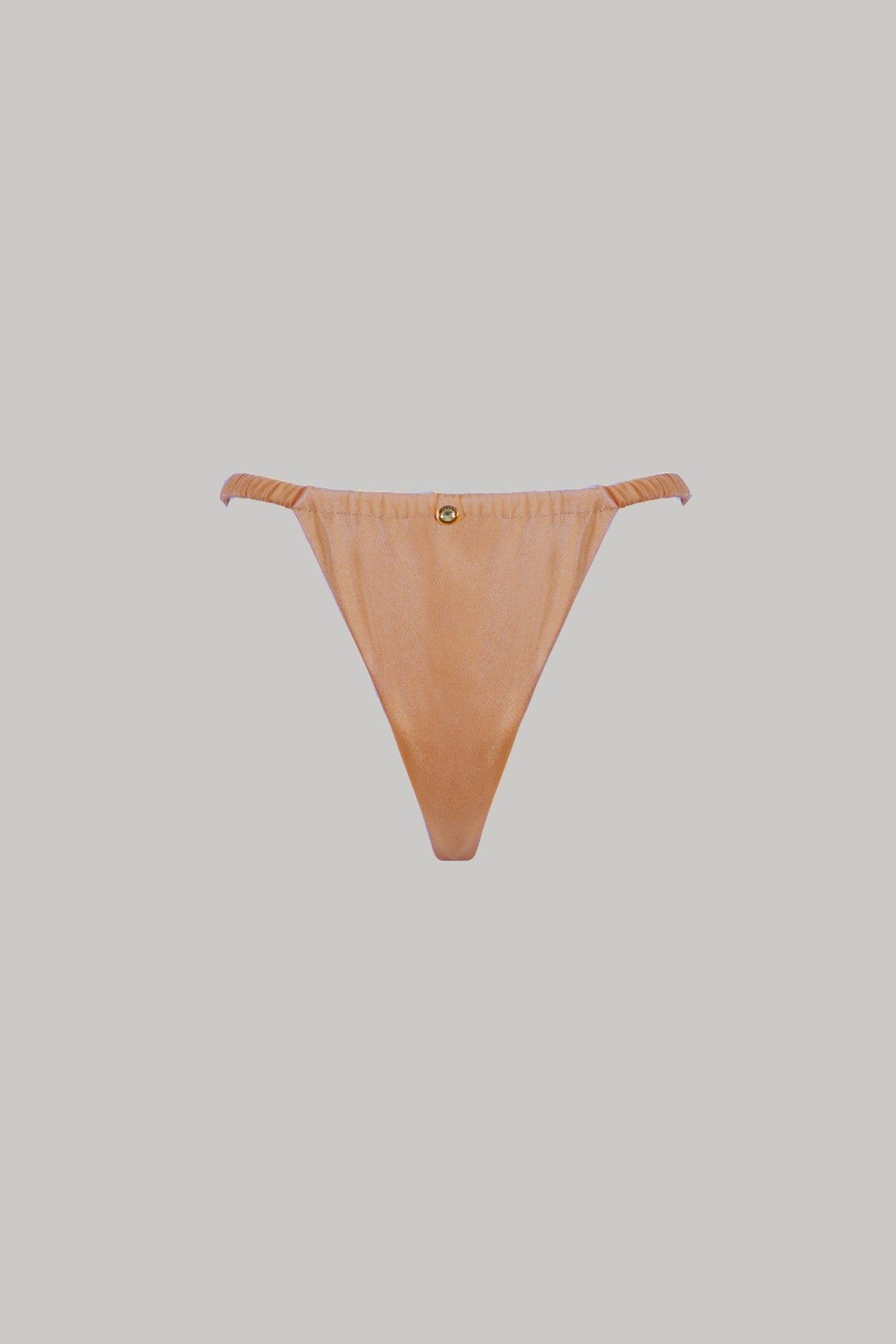 Sofia Bikini Bottoms in Bronzed with Tunneled Elastic Ruching - Love Salve 