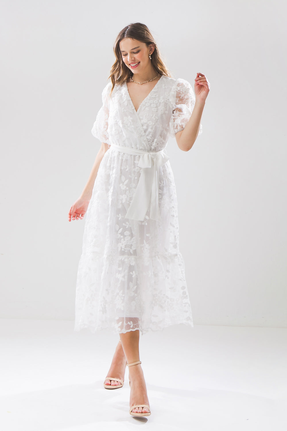 SWEET AS SUGAR MIDI DRESS 