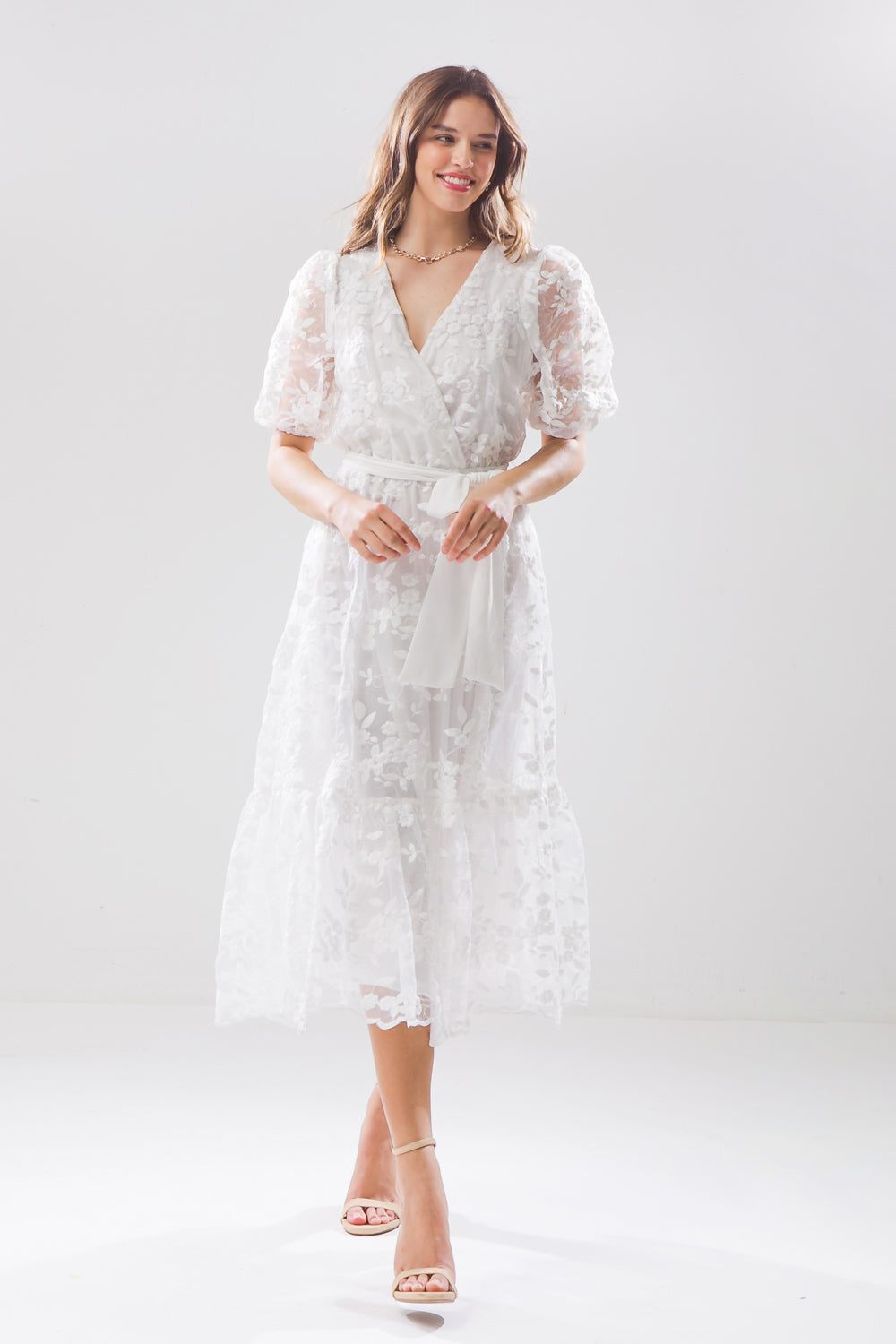 SWEET AS SUGAR MIDI DRESS 