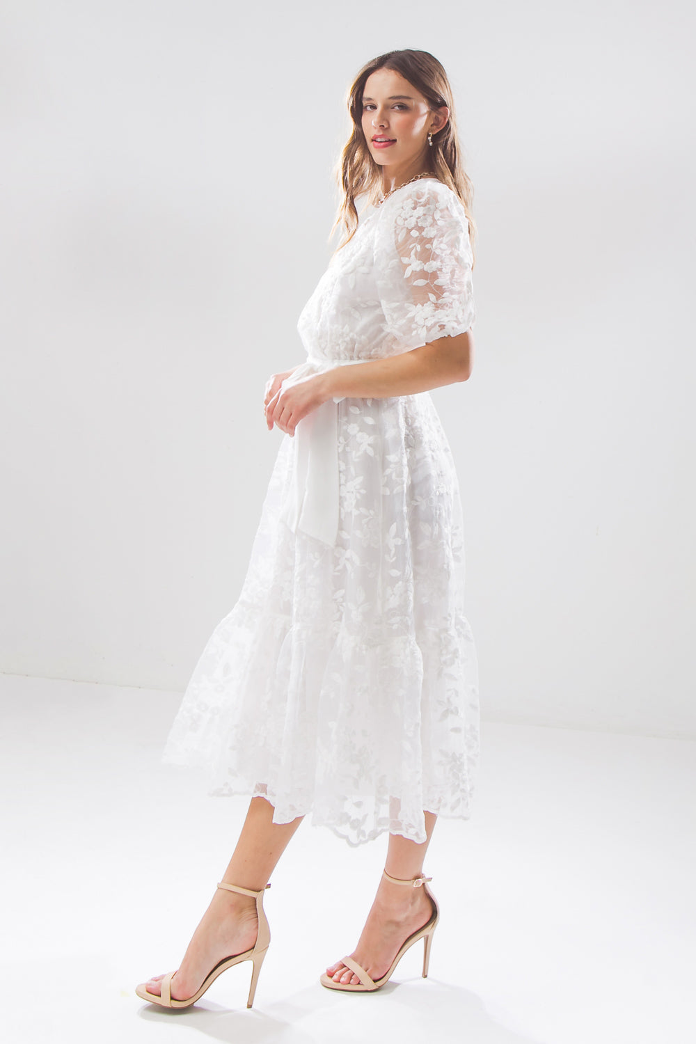 SWEET AS SUGAR MIDI DRESS 