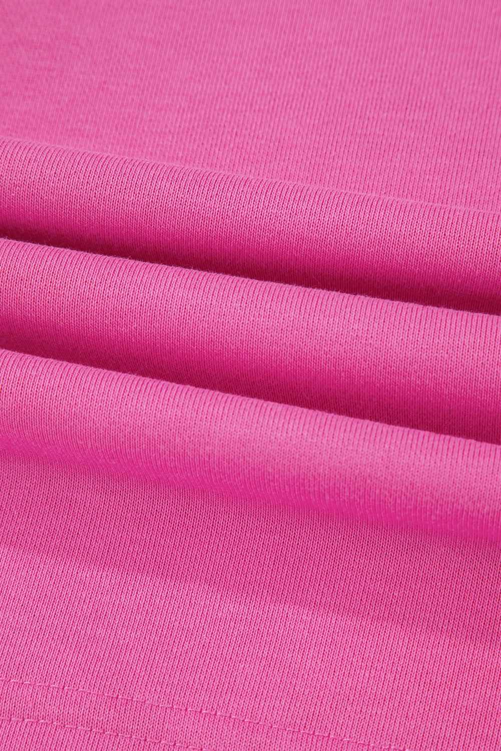 Sachet Pink Solid Drop Shoulder Drawstring Cropped Hoodie - Love Salve 