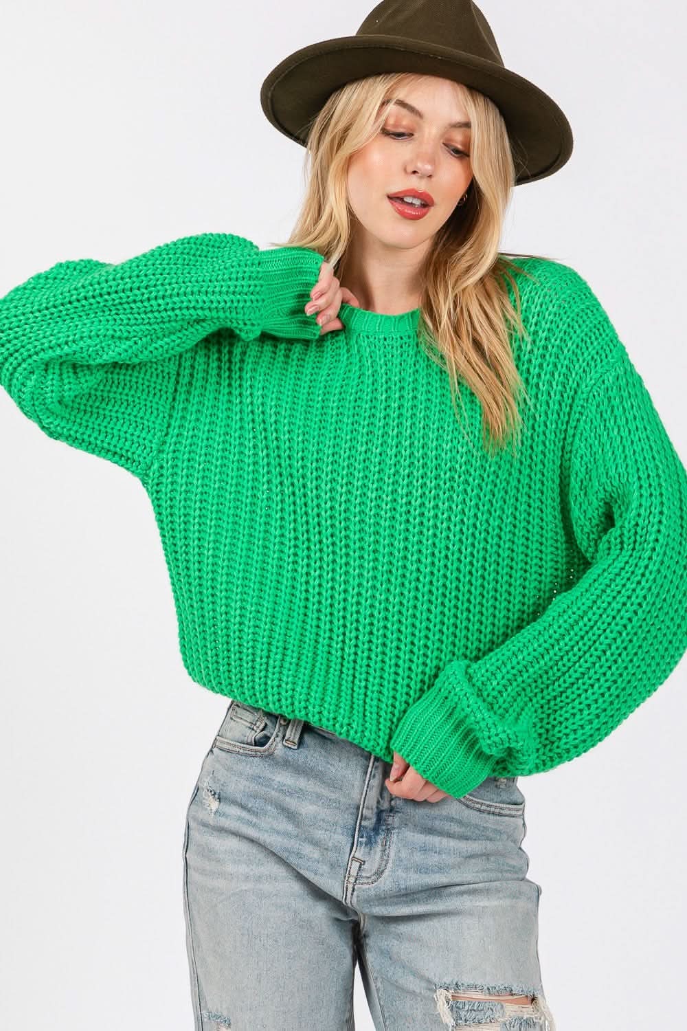 Sage + Fig cozy drop shoulder sweater - Love Salve 
